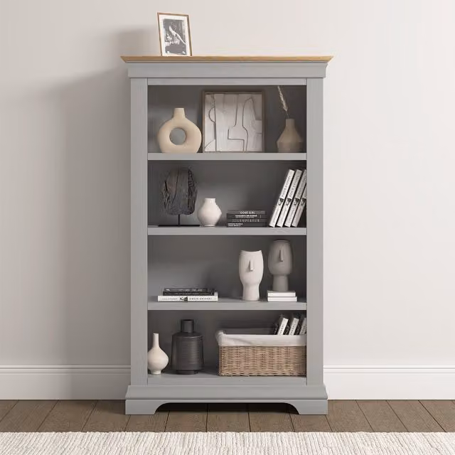 Seconique Bordeaux Bookcase in Grey Oak Wood