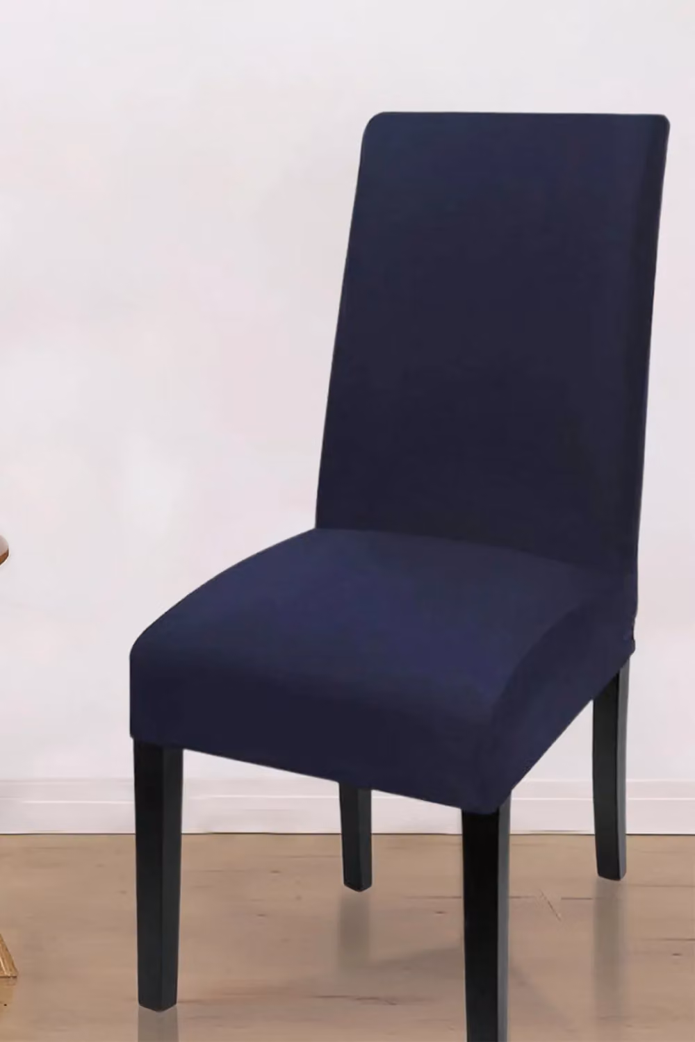 Neel Blue Universal Armless Dining Chair Protective Slipcover in Navy Blue Spandex Stretch – 6