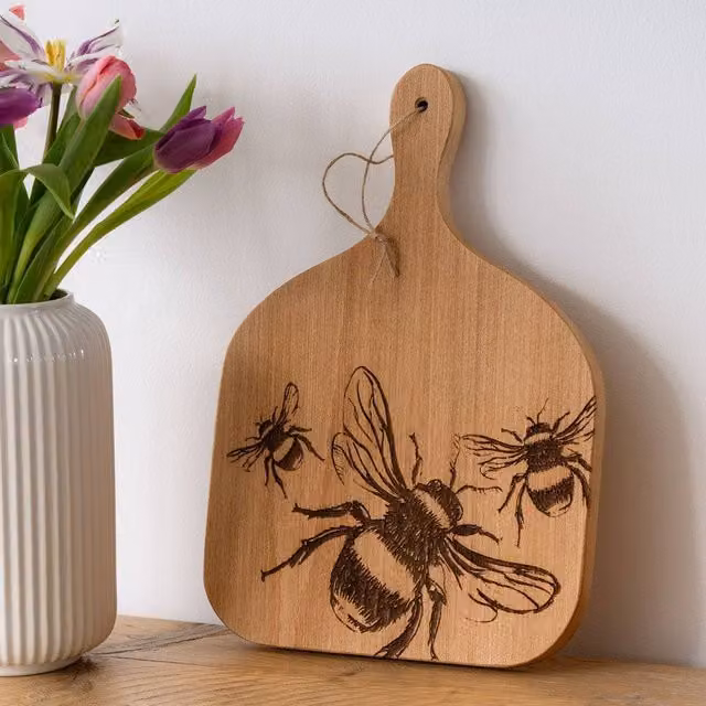 Selbrae House Bee Beech Hanging Paddle in Natural Wood, Medium – 1