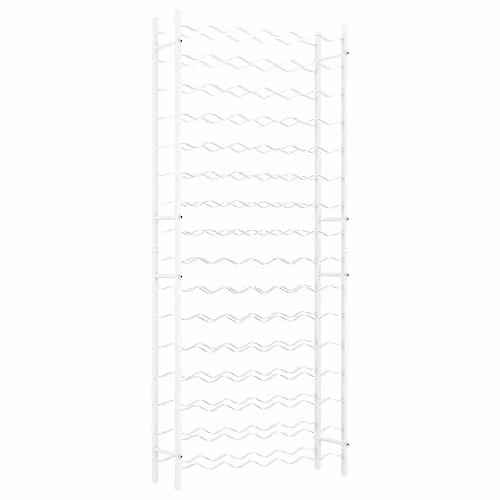 vidaXL White Metal Wine Rack for 96 Bottles – 1