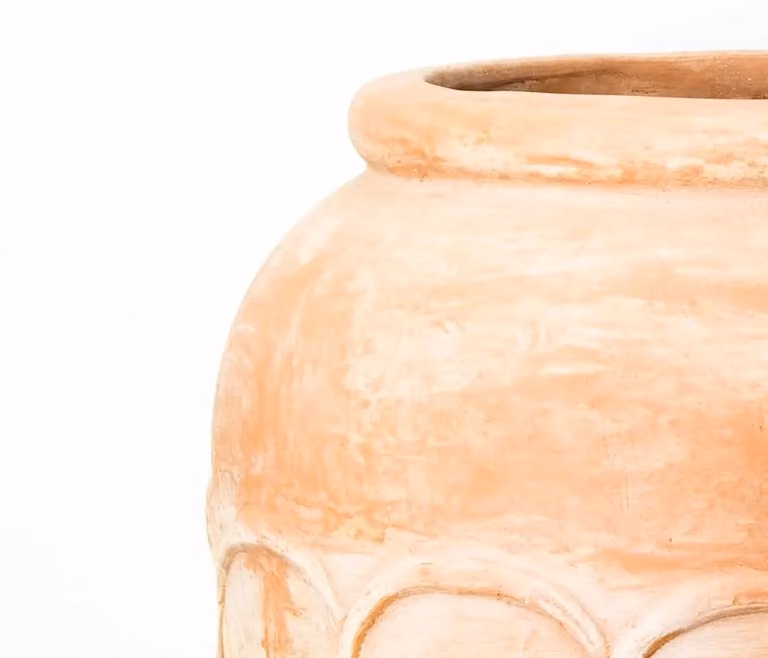 Primrose Terracotta Ceramic Tall Planter Tub, Brown, Height: 100 cm