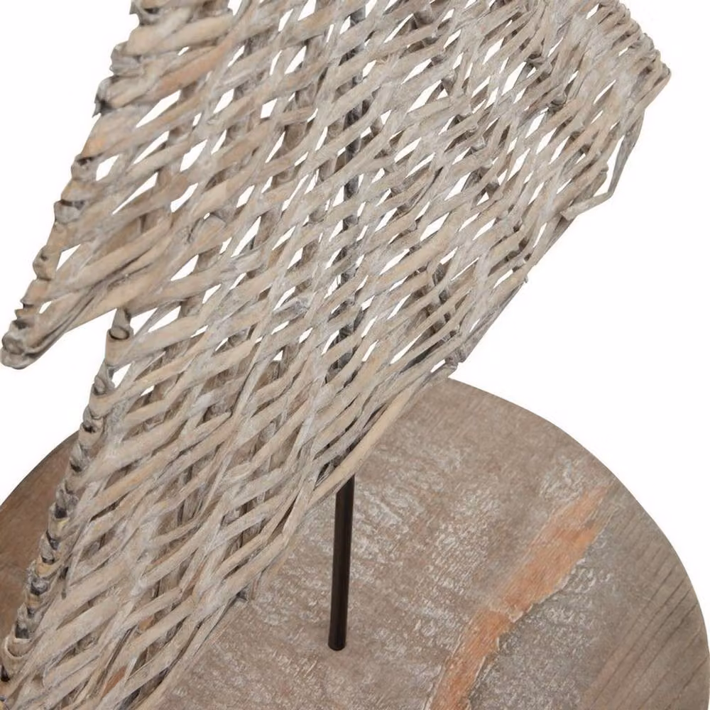Lemon Pavilion Furniture and Decor The Noel Collection Large Tree Ornament, Brown Wicker Rattan, L1 x H30 cm – 2