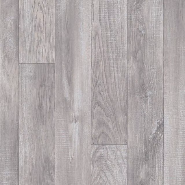 Alba Grey and White Wood Look Non Slip Sheet Vinyl Flooring, Thickness: 2.8 mm, W/D: 200 cm x 400 cm