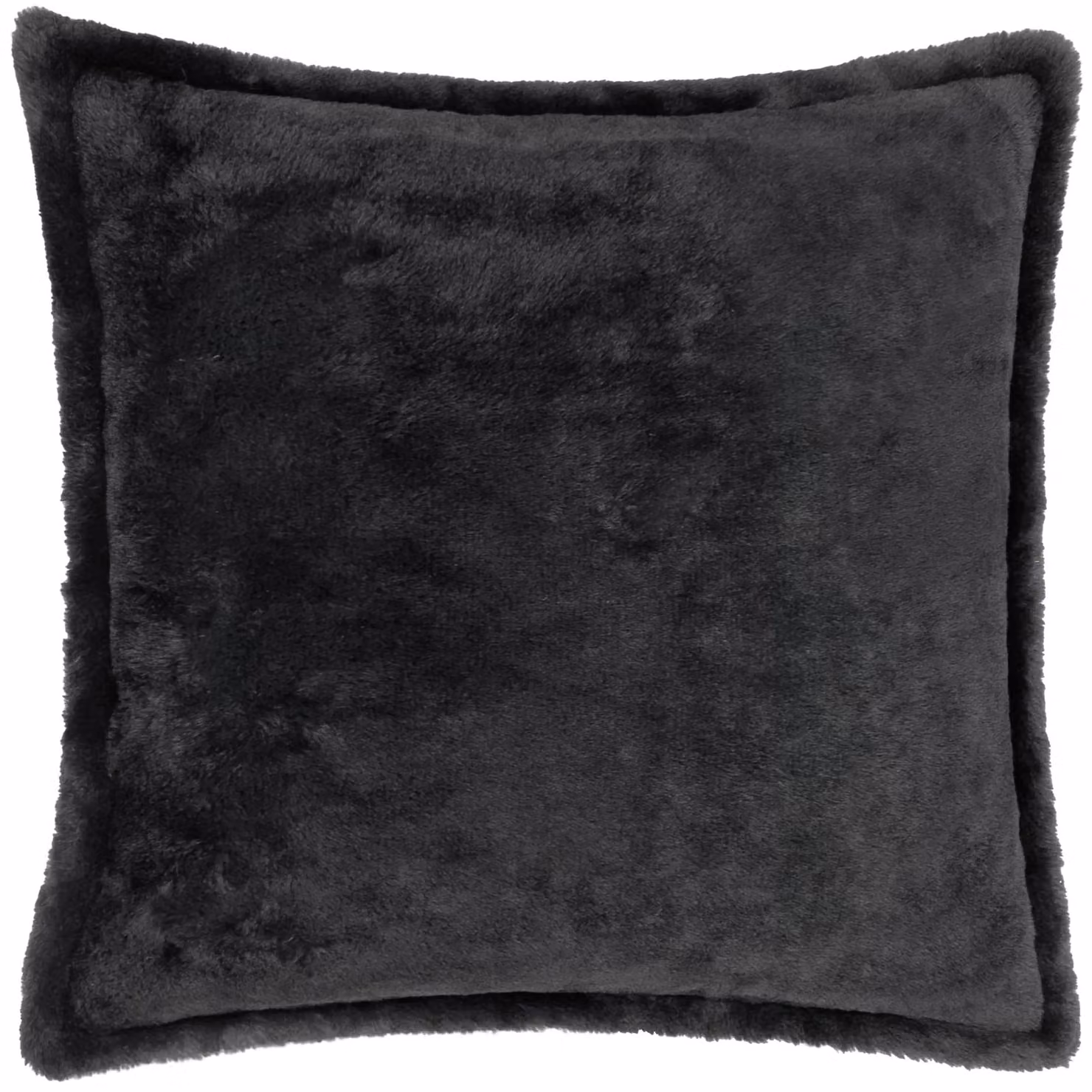 Furn Kallu Black Faux Fur Square Cushion W/D/H: 45 x 45 x 45 cm – 2