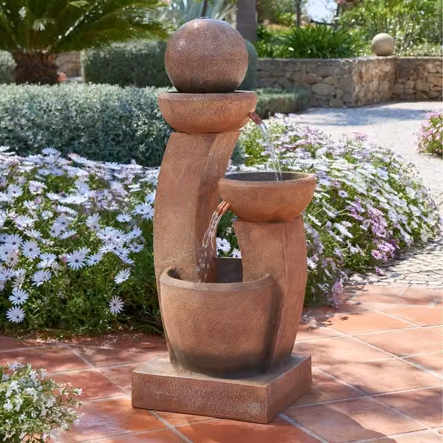 Primrose 3 Tier Cascading Friendship Water Fountain in Beige