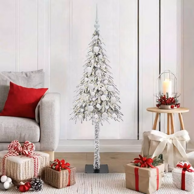 Berkfield Home White Christmas Tree with 150 LEDs, Height: 120 cm