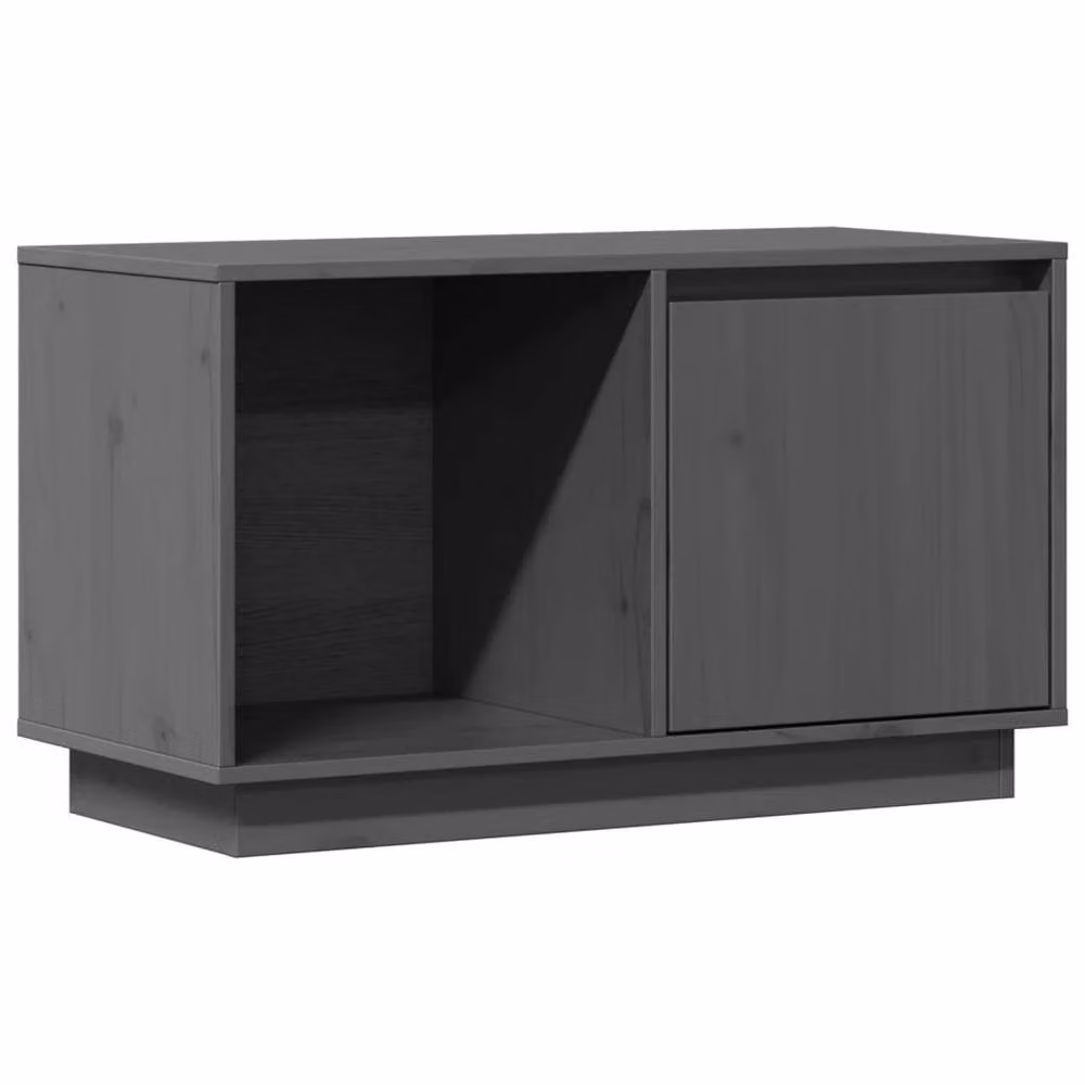 Berkfield Home Grey Solid Wood Pine TV Cabinet W/D/H: 74 x 35 x 44 cm – 3