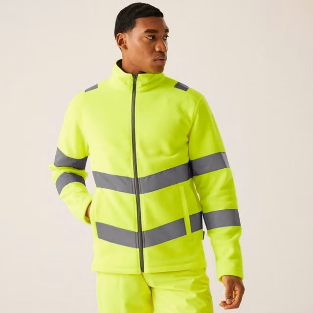 Regatta Men's Hi-Vis Pro Contract Thor Fleece in Yellow, Size: Medium