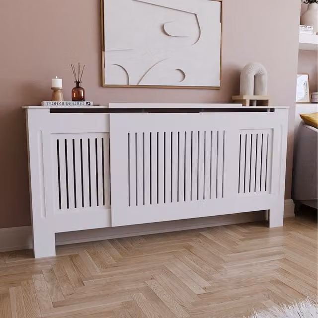 Vida Designs Modern Matt White Radiator Cover W/D/H: 172 x 82 x 19 cm