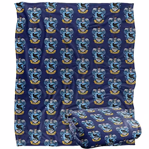 LOGOVISION Harry Potter Ravenclaw Crest 2 Silky Touch Super Soft Fleece Throw Blanket, Multicolour, W: 152 cm, D: 127 cm – 1