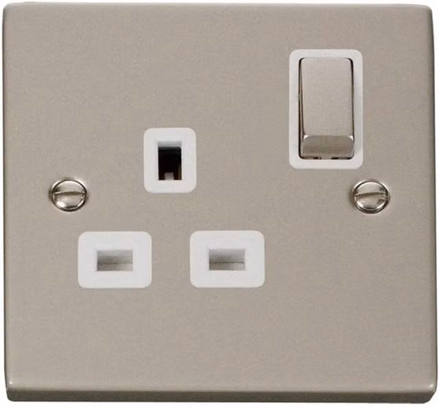 SE HOME White Surface Mount 1 Gang 13A DP Ingot Switched Socket Plate
