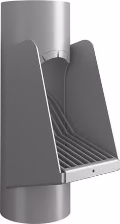 Lindab Steel Vandal Reinforced Leaf Trap, 102mm, Anthracite Grey