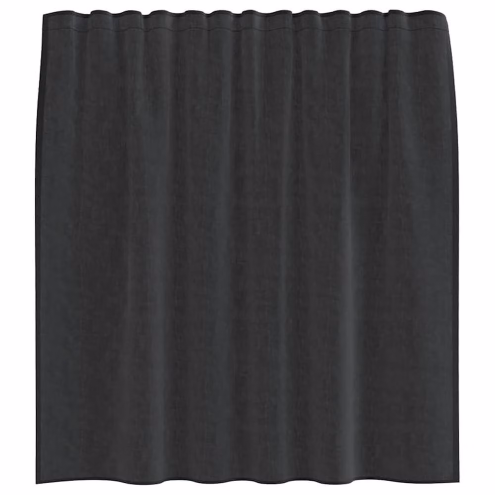 Berkfield Home Black Voile Fabric Panel Curtains with Rod Pockets, 2 Pack, Width: 140 cm – 3