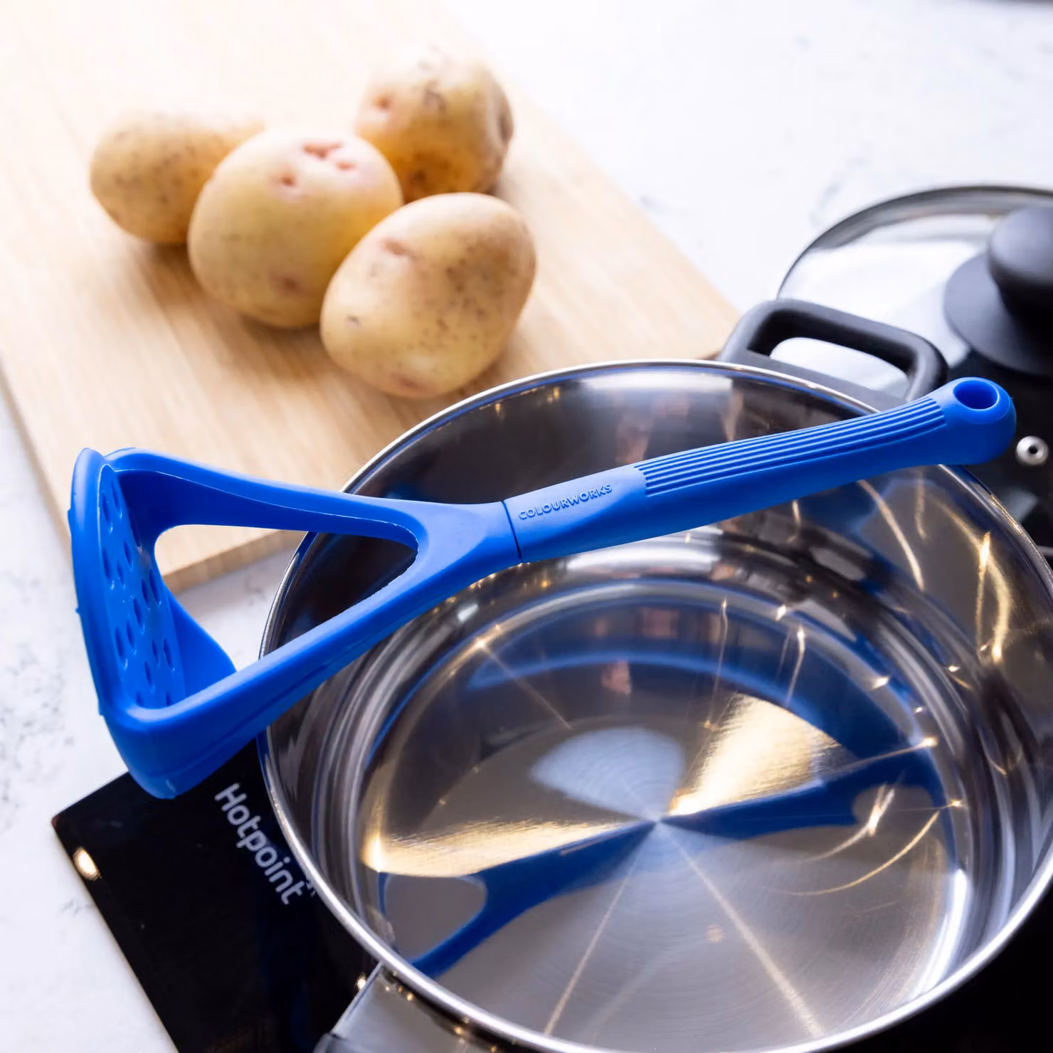 Colourworks Blue Silicone Masher and Potato Ricer – 2