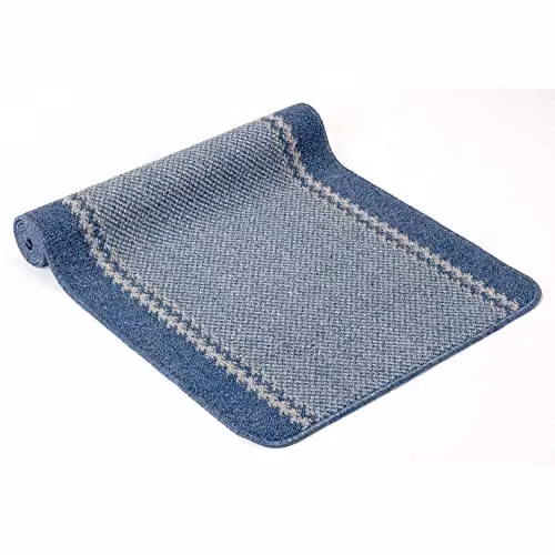 THE RUGS Machine Washable Non-Slip Blue Bordered Area Rug, W/D: 180 x 67 cm – 3