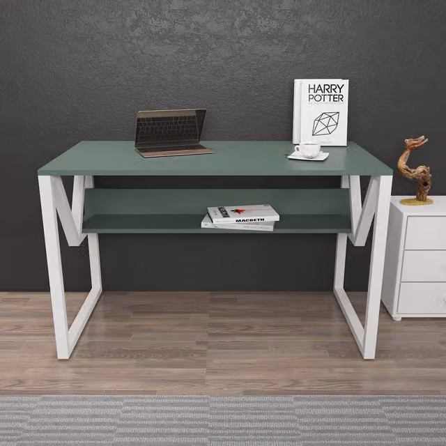 Decorotika Lona Computer Desk in Green and White