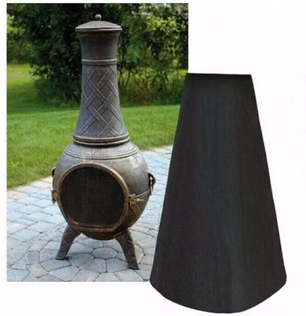 EONLION Weatherproof Chiminea Cover in Black, W/D/H: 100 x 100 x 122 cm – 1