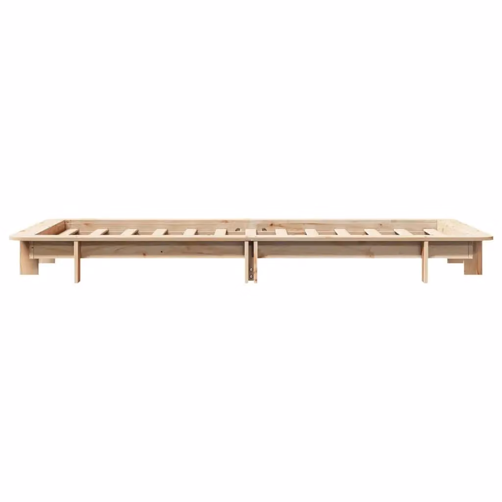 Berkfield Home Solid Wood Pine Bed Frame in Brown, W: 100 cm, D: 200 cm – 2