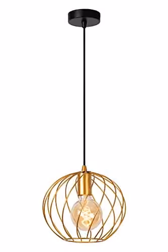 Lucide Danza Pendant Light in Matt Gold/Brass, Diameter: 25 cm – 1