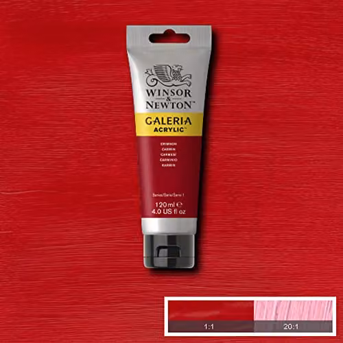 Winsor & Newton Galeria Acrylic Paint, Crimson Red, 120ml – 3