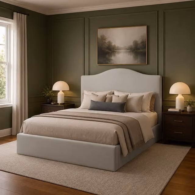 Desire Deco Upholstered Brooklyn Bed Frame in Silver, W/D/H: 90 x 190 cm