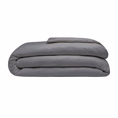 Belledorm Grey Brushed Cotton Flannelette Duvet Cover, W: 228 cm x L: 218 cm – 2