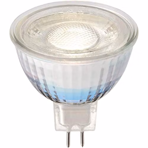 Loops 7W MR16 LED GU5.3 Bulb, 4000k Cool White, 540 Lumen, Transparent Glass