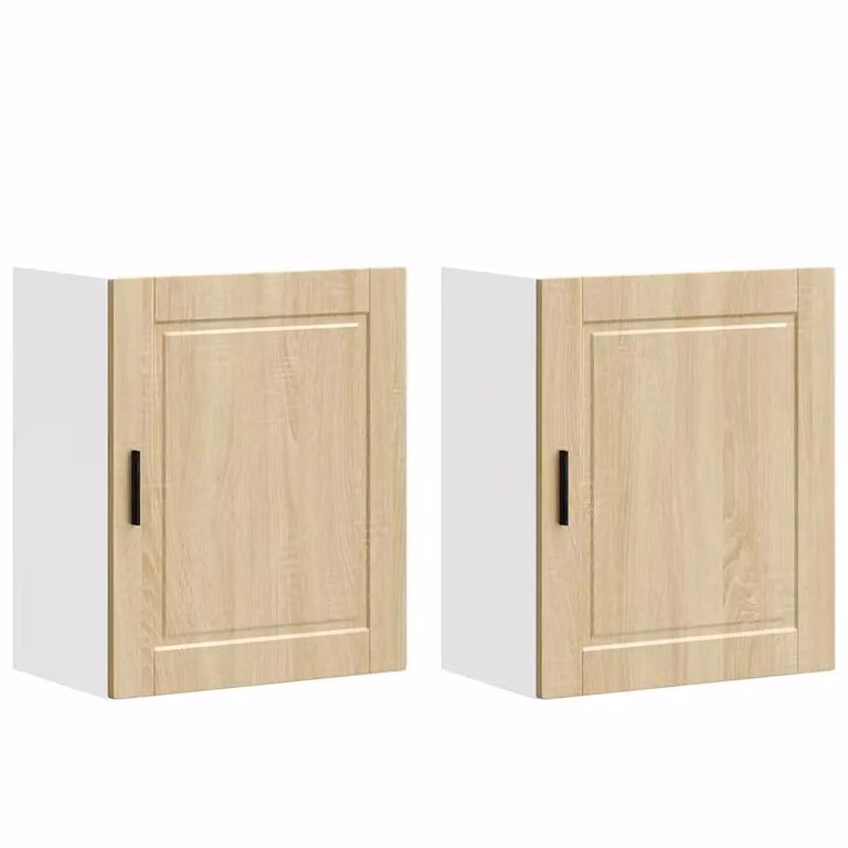 Berkfield Home Porto Sonoma Oak Kitchen Wall Cabinets, 2 Piece Set in Brown