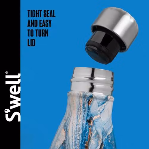S'well Ocean Marble Insulated Water Bottle, Blue, 500 ml – 2