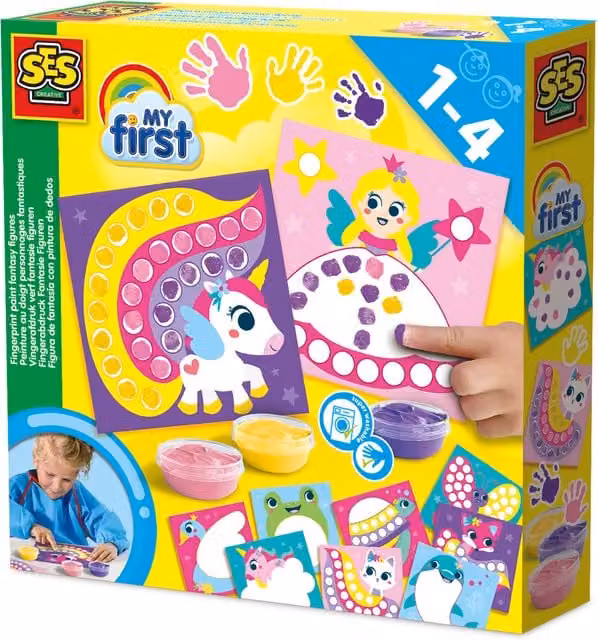 SES My First Fingerprint Paint Fantasy Figures Painting Kit in Multicolour