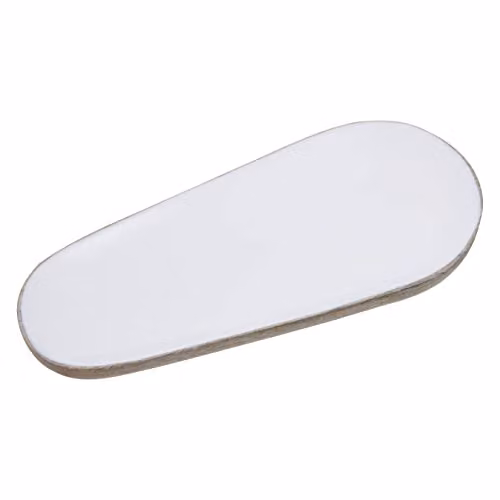 Premier Housewares Oval Small Wooden Serving Dish, White Finish, W: 25 cm, D: 11 cm, H: 2 cm