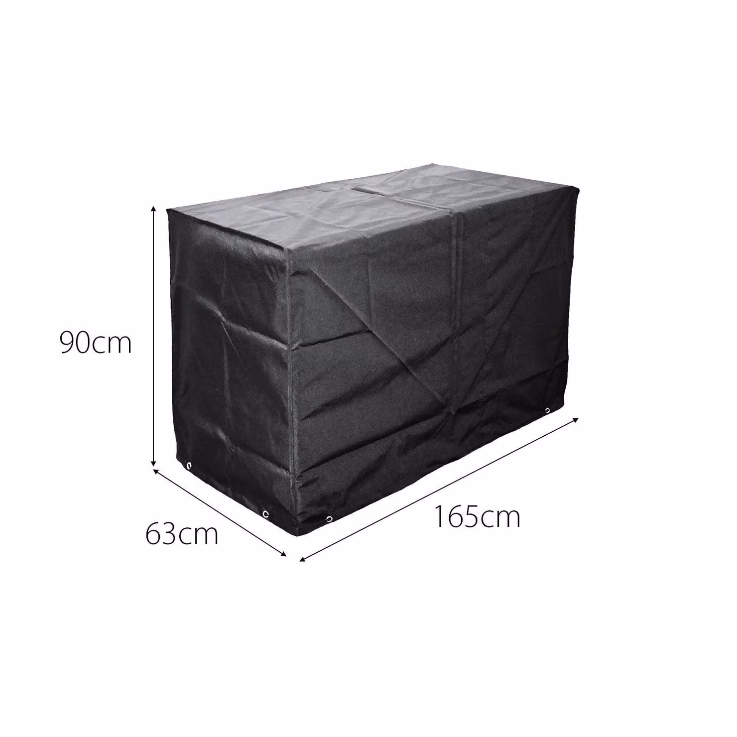 Cozy Bay Furniture EZBreathe Universal 4 Burner BBQ Cover in Black, W/D/H: 165 x 90 x 63 cm – 2