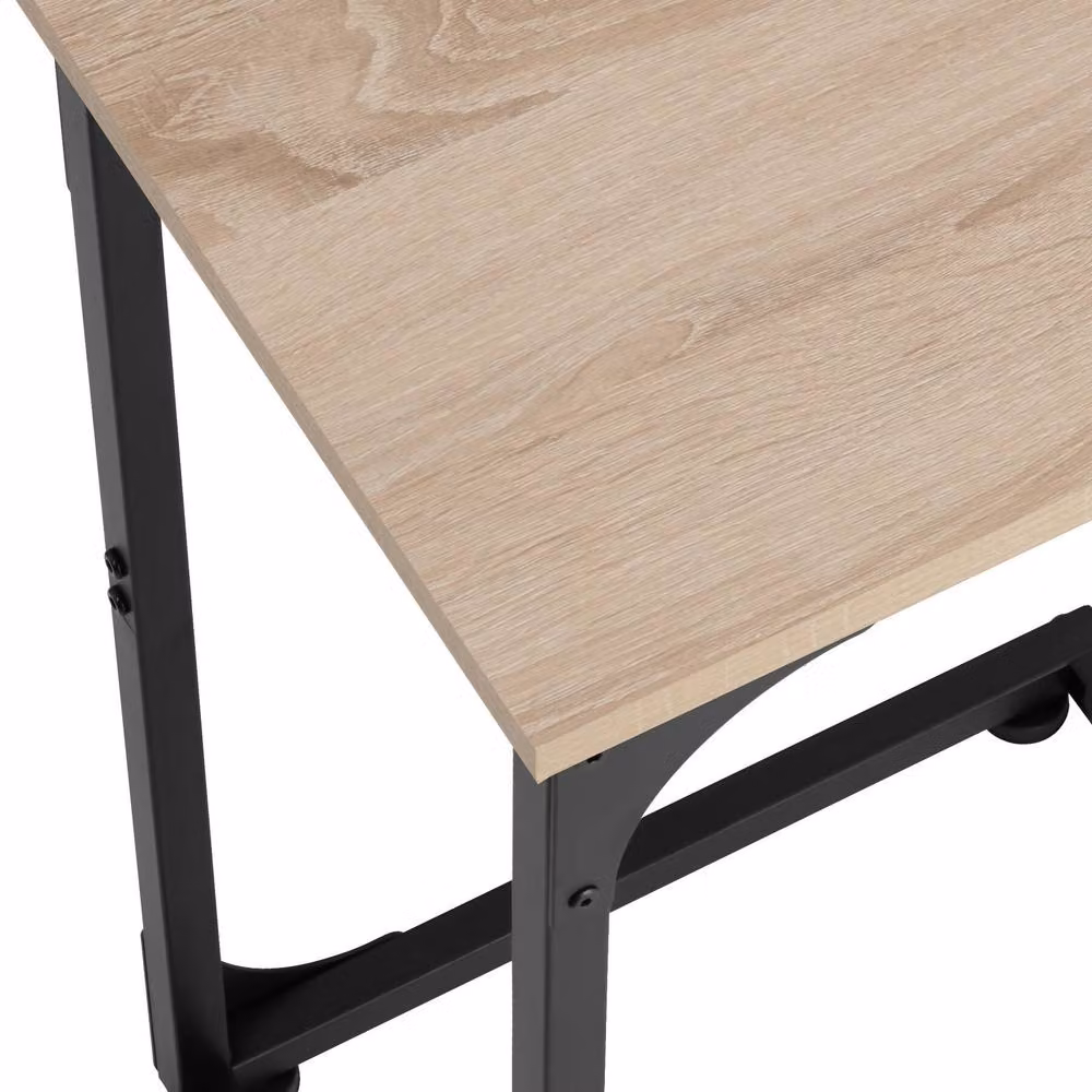 tectake Erie Industrial Style Bedside Table in Light Oak, W/D/H: 40 x 30 x 63 cm – 4