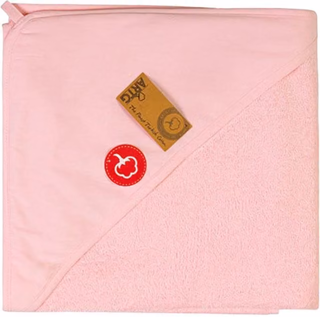 ARTG Print-Me Personalisable Embroidered Hooded Cotton Terry Towel in Pink
