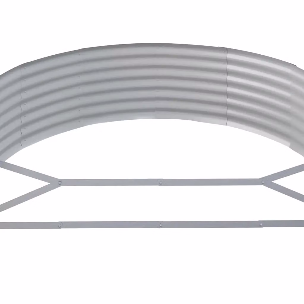 Berkfield Home Garden Powder-coated Steel Raised Bed in Anthracite Black, W/D/H: 214 x 140 x 36 cm – 3
