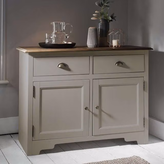 Noa and Nani Modern Grey and Pine Wood Living Room Cabinet