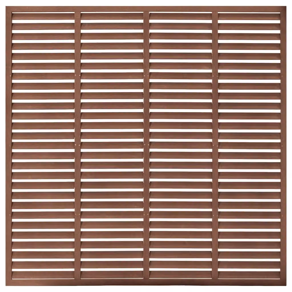 Berkfield Home Louver WPC Fence, Brown, W/H: 180 x 180 cm – 2
