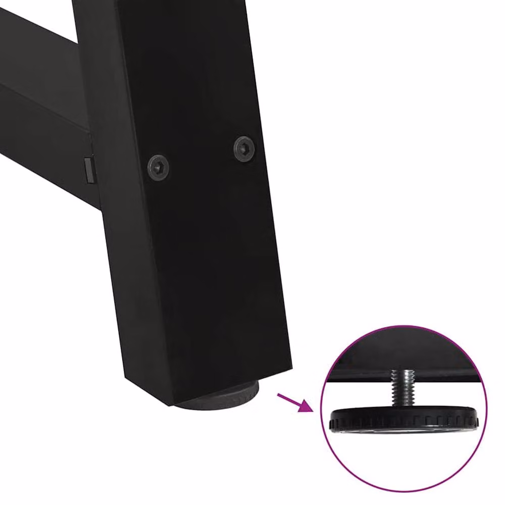 Berkfield Home Modern A-Shaped Coffee Table Legs, 2 Pieces, Black Steel, H: 72.5 cm, W: 60 cm – 5