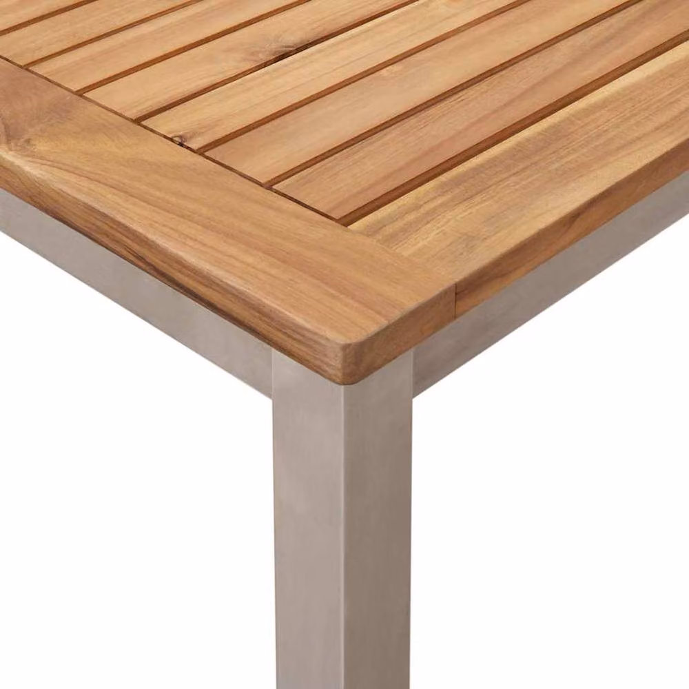 Berkfield Home Modern Extendable Outdoor Dining Table in Brown Teak Wood, W: 180 cm, D: 90 cm, H: 75 cm – 4