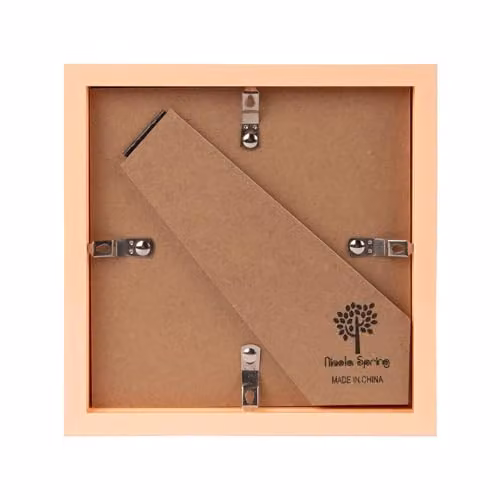 Nicola Spring Pack of 2 Light Brown 3D Wooden Box Photo Frames with Black Mount, W/D/H: 17.5 x 17.5 x 3.5 cm – 2