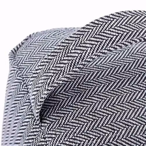 Oypla Herringbone Fabric Heavy Weighted Cube Door Stop with Handle, Grey, W/D/H: 16 x 16 x 16 cm – 5