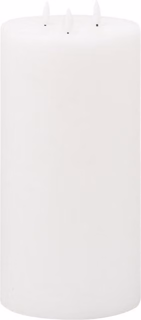 Luxer Collection Natural Glow White LED Pillar Candle with Flicker Effect and Timer, H: 30.48 cm, W: 15.24 cm, D: 6.0 cm