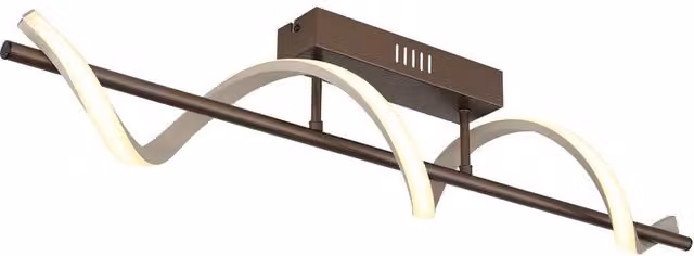 Netlighting Spiro Semi Flush Ceiling Light in Matt Coffee Brown with Warm White LED