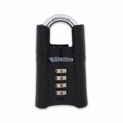 Burg-Wächter Combination Padlock in Black Zinc Alloy, W/D/H: 9.5 x 5.3 x 5.3 cm – 1