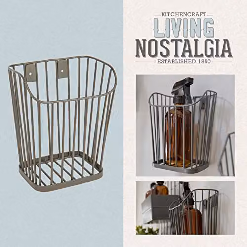 KitchenCraft Living Nostalgia Small Wire Storage Basket, W/D/H: 12 x 15.5 x 19 cm, Black or Grey – 2