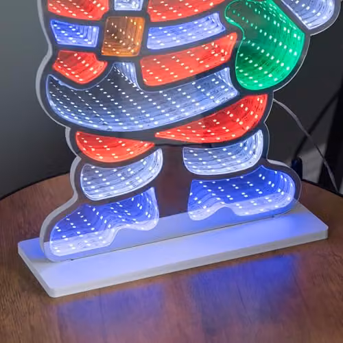 Samuel Alexander 59cm Light Up Waving Santa Infinity Christmas Decoration with Multi-Coloured LEDs – 2