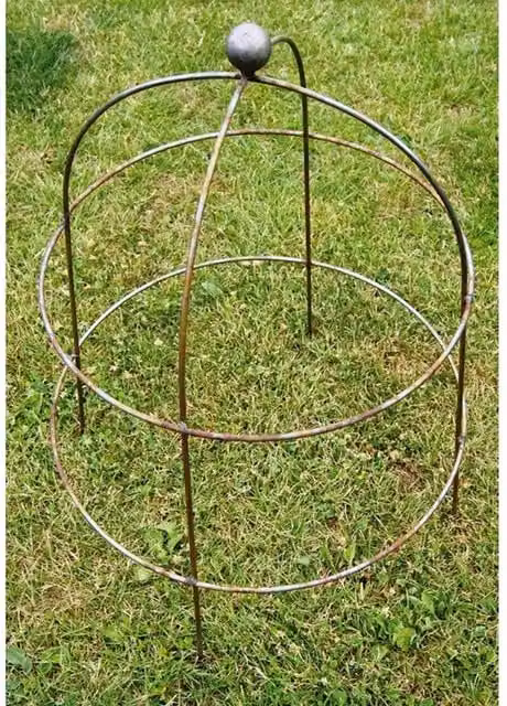 Poppyforge Bell Cloche 67 Plant Cage Support, Pack of 2, Brown Steel