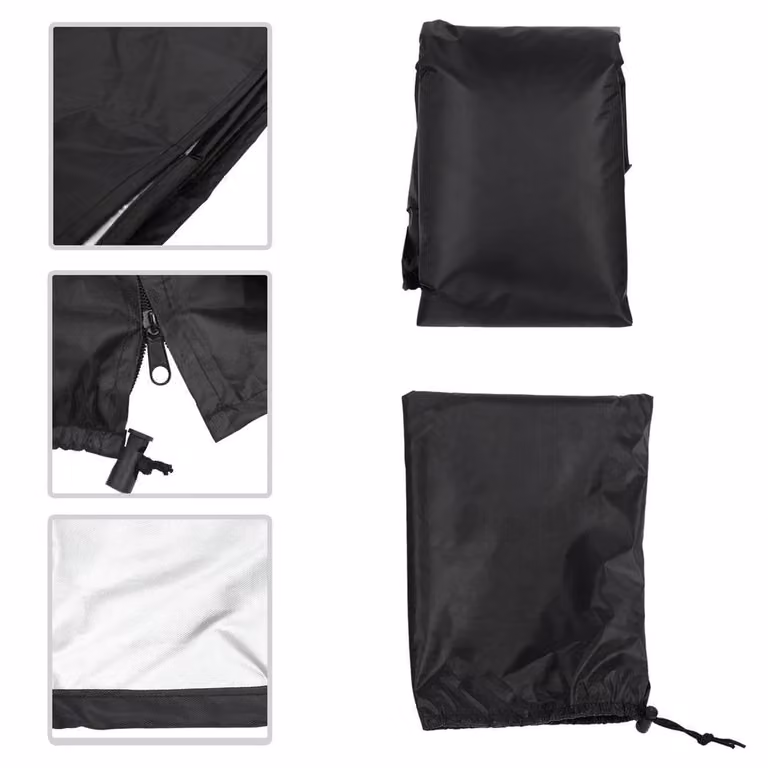 NESTLUNE Waterproof Outdoor Swing Cover for 2-3 Seater Garden Hammocks, Black