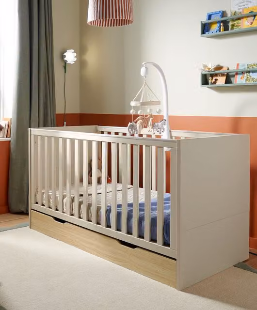 Mamas & Papas Riga Cotbed in Cashmere Beige