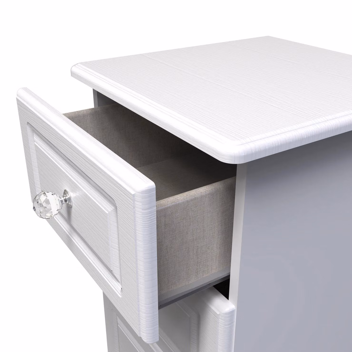 Ready Assembled 2 U Stratford 3 Drawer Bedside Cabinet in White – 2